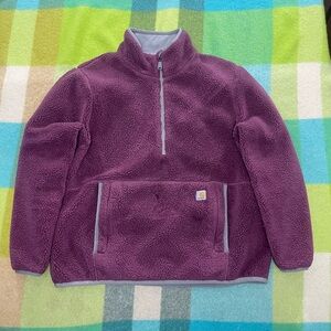 Carhartt Loose Fit Fleece Pullover Womens 0J6470-W Huckleberry (Pink)